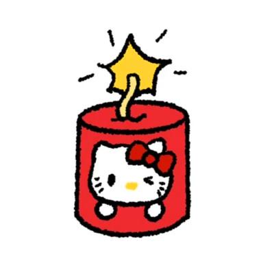 Hello Kitty新年可爱喜庆红色系列头像