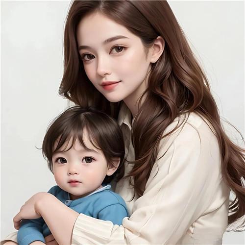 妈妈女儿卡通亲子头像图片大全