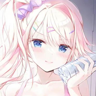 女孩喜欢的卡通图片少女心头像
