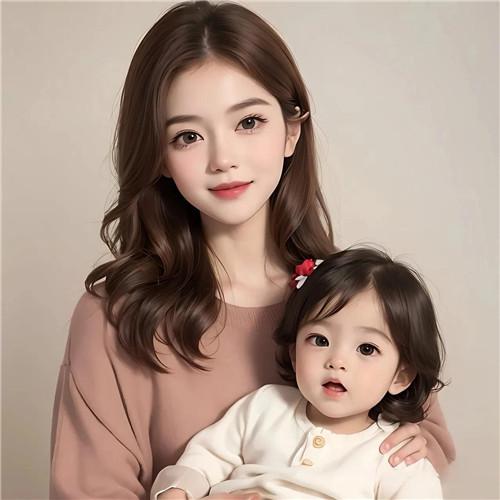 妈妈女儿卡通亲子头像图片大全