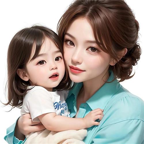 妈妈女儿卡通亲子头像图片大全