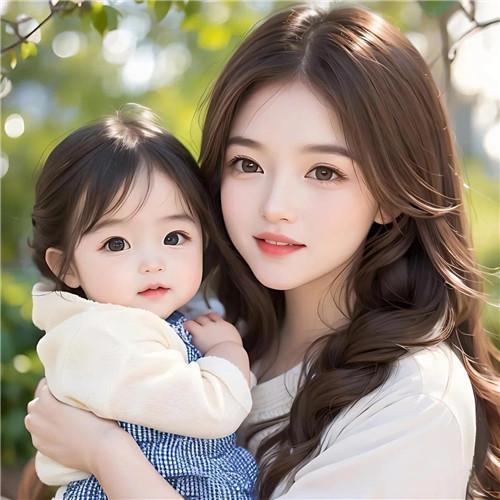 妈妈女儿卡通亲子头像图片大全