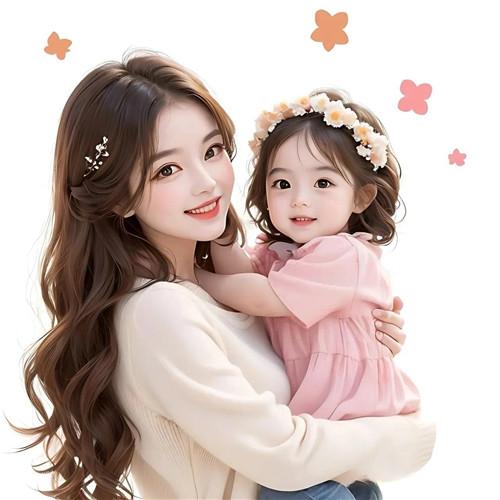 妈妈女儿卡通亲子头像图片大全