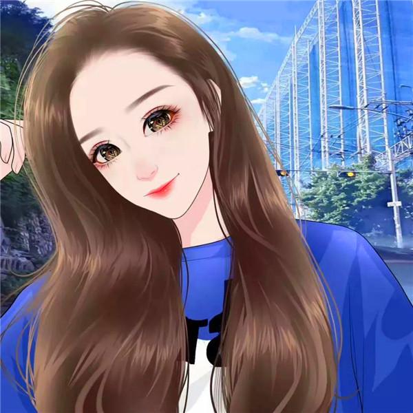头像女生卡通微信手绘简约图片