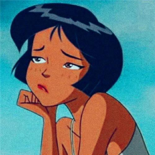 女生复古旧漫风格头像图片
