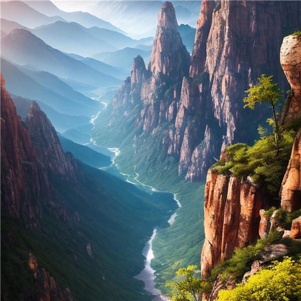 唯美峡谷风景头像图片，自然与艺术的完美结合
