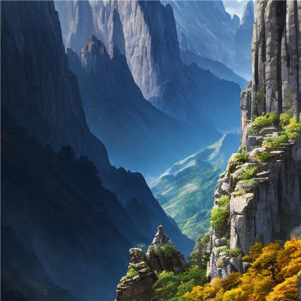 唯美峡谷风景头像图片，自然与艺术的完美结合