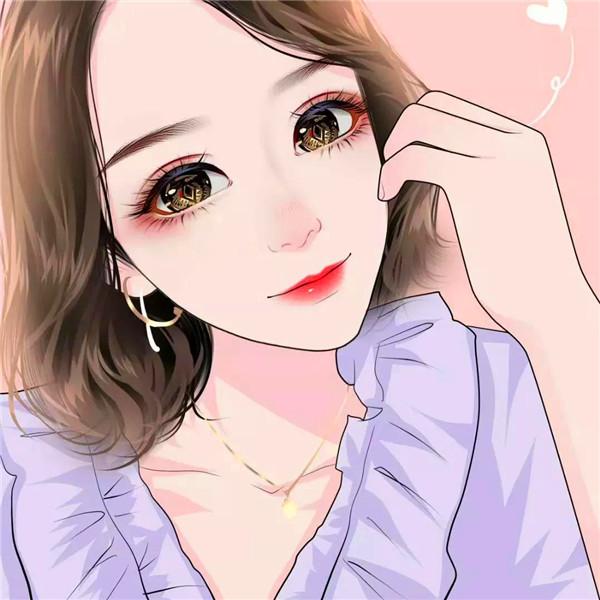 头像女生卡通微信手绘简约图片