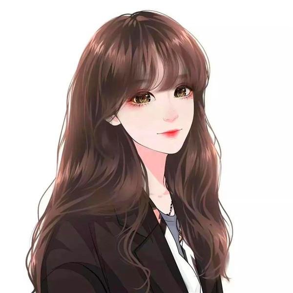 头像女生卡通微信手绘简约图片