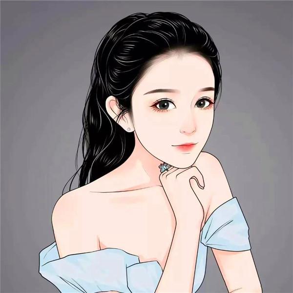 头像女生卡通微信手绘简约图片