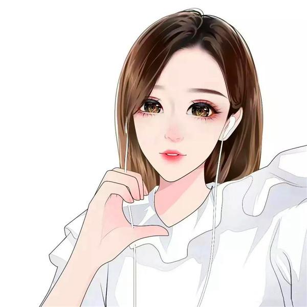 头像女生卡通微信手绘简约图片