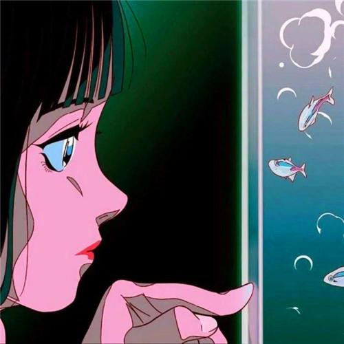 女生复古旧漫风格头像图片