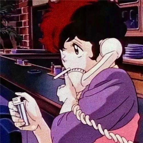 女生复古旧漫风格头像图片