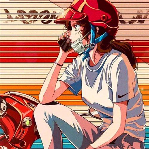 女生复古旧漫风格头像图片