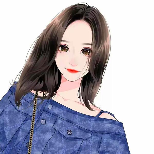 头像女生卡通微信手绘简约图片