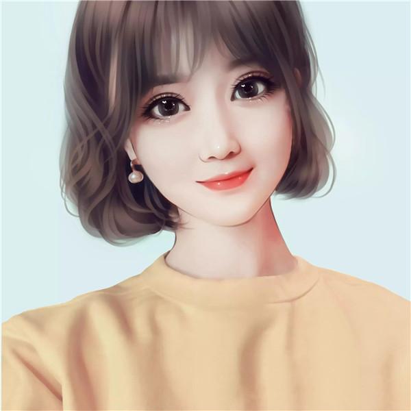 五官精致端庄大气成熟手绘女生头像图片