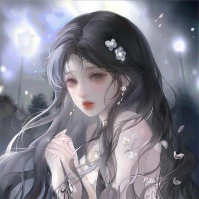 温柔唯美楚楚动人的女生头像动漫图片