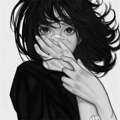 优质黑白动漫女头