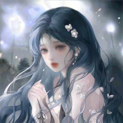 温柔唯美楚楚动人的女生头像动漫图片