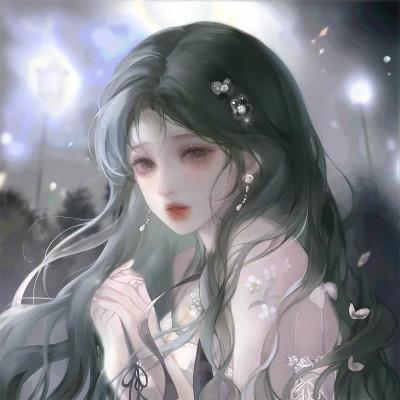温柔唯美楚楚动人的女生头像动漫图片