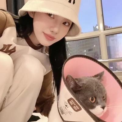 2023最新抱猫女头像好看图片