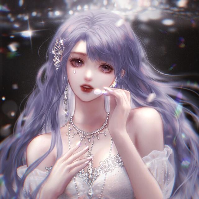 卡通头像最漂亮的手绘女生性感图片 不同发色