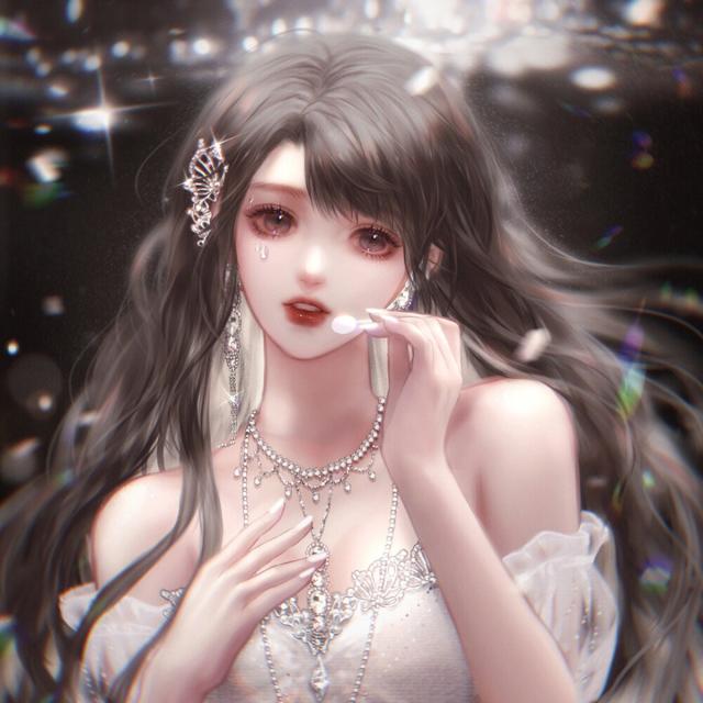 卡通头像最漂亮的手绘女生性感图片 不同发色