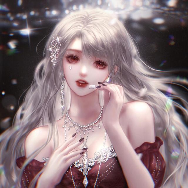 卡通头像最漂亮的手绘女生性感图片 不同发色