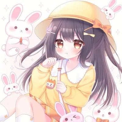 甜美少女可爱萌头像动漫