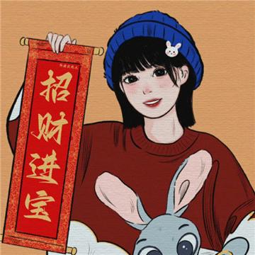 2023兔年头像女生 吉祥好运的新年头像女2023兔年图片