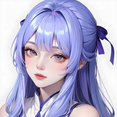 ai头像女手绘高清图片