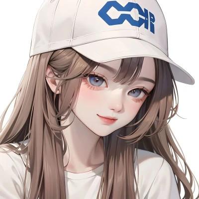 ai头像女手绘高清图片
