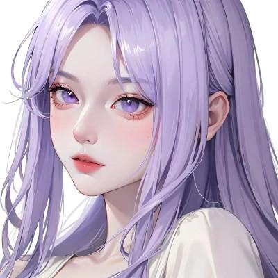ai头像女手绘高清图片