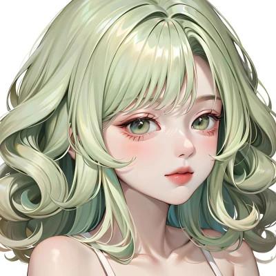ai头像女手绘高清图片