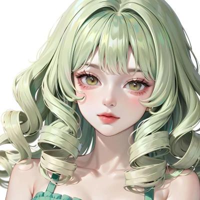 ai头像女手绘高清图片