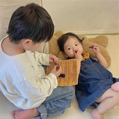 情头小朋友一男一女可爱