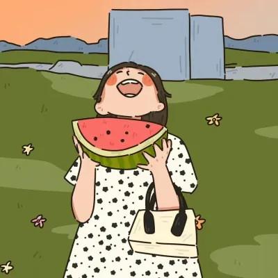 插画情头一对两张一左一右图片