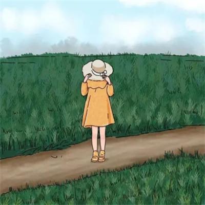 插画情头一对两张一左一右图片