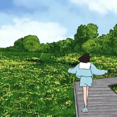 插画情头一对两张一左一右图片