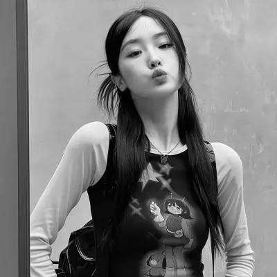女黑白头像图片真人版，逆流而上的黑白文化
