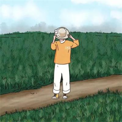 插画情头一对两张一左一右图片