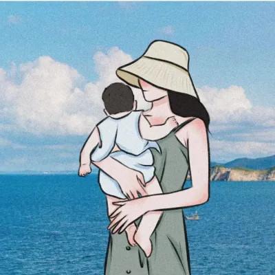 插画情头一对两张一左一右图片