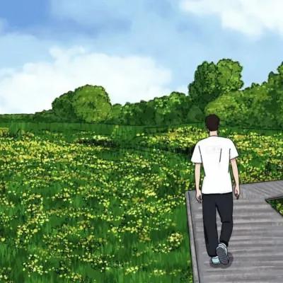 插画情头一对两张一左一右图片