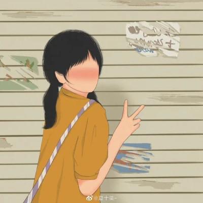 插画情头一对两张一左一右图片