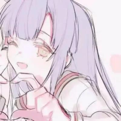 女生闺蜜头像一左一右动漫图片