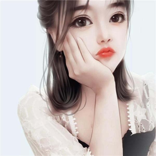 唯美精致女生动漫头像插画手绘
