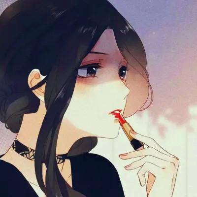 唯美漫画女头像有气质图片