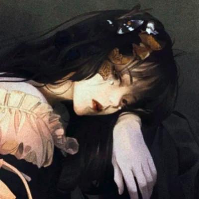 唯美漫画女头像有气质图片