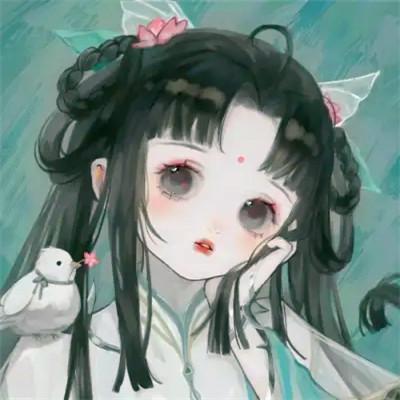 唯美漫画女头像有气质图片
