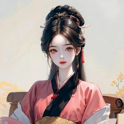 ai画古风美女人物头像图片